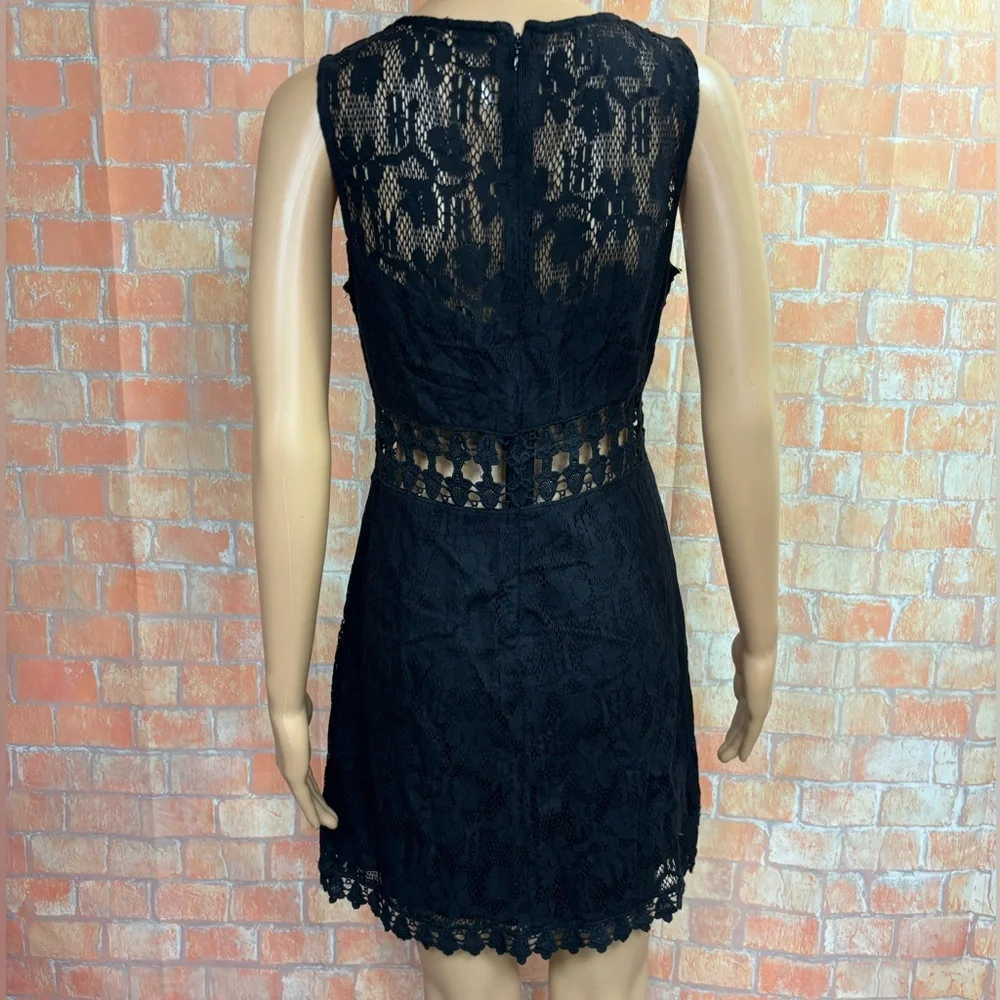Free People‎ Lace Illusion Neck Mini Dress